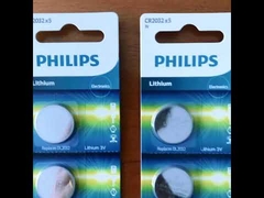 Ασημένια μπαταρία λιθίου Minicells Philips Cr2032 για μικρές συσκευές